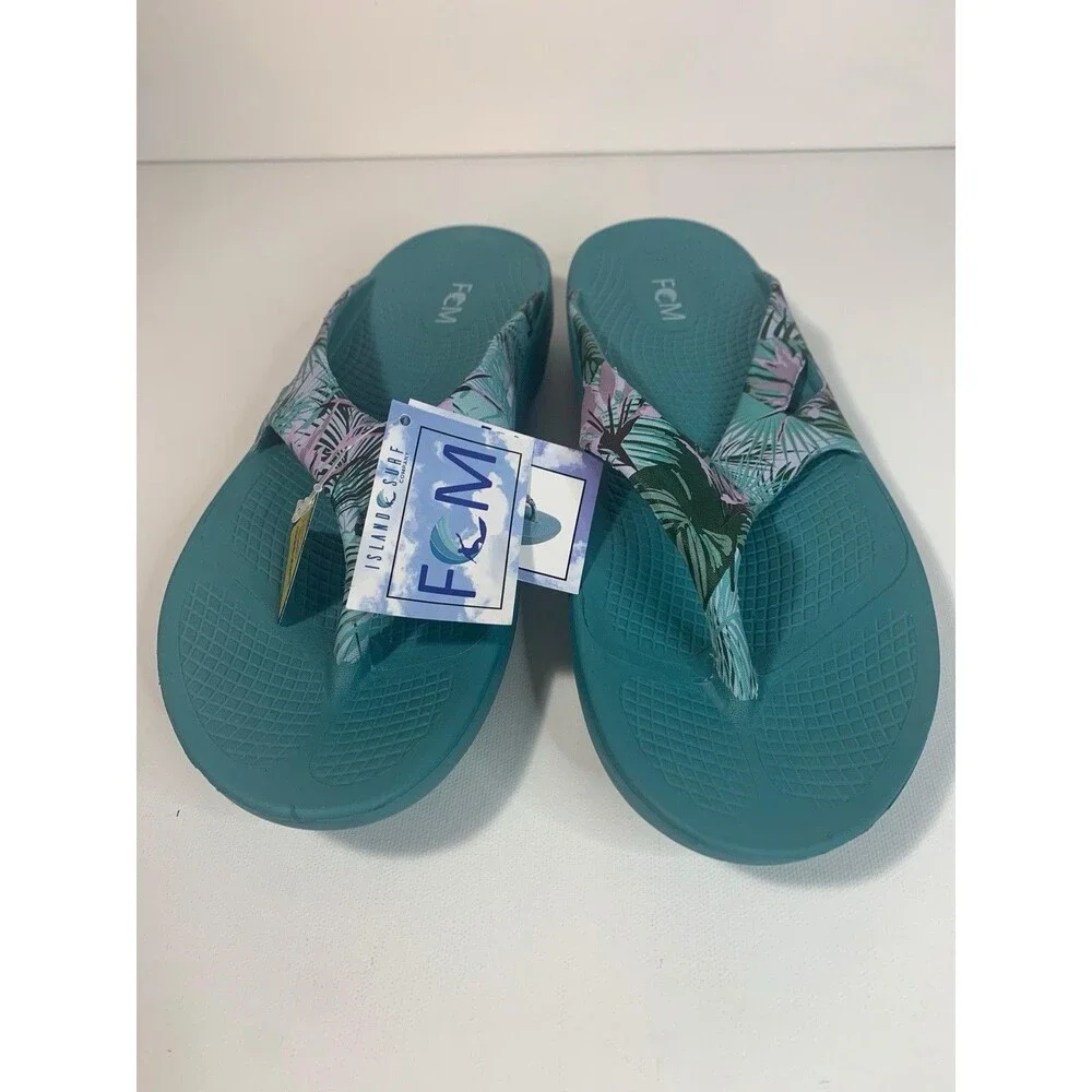 Island Surf FCM Wave II Recovery Flip Flop Sandal Womens Size M7-W9